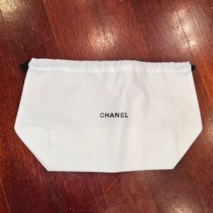 Chanel White Drawstring Dustcover pouch